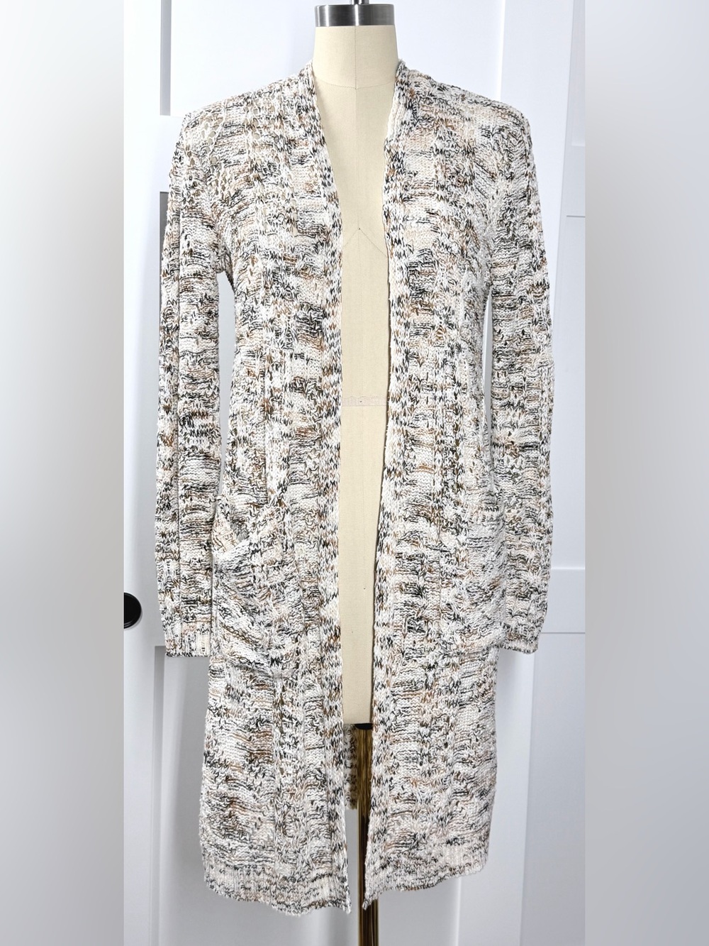 Knox Rose Marled Open-Front duster Cardigan